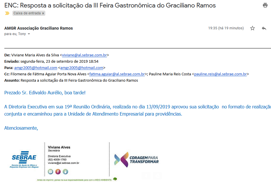 3 Edicao Feira Gastronomica email